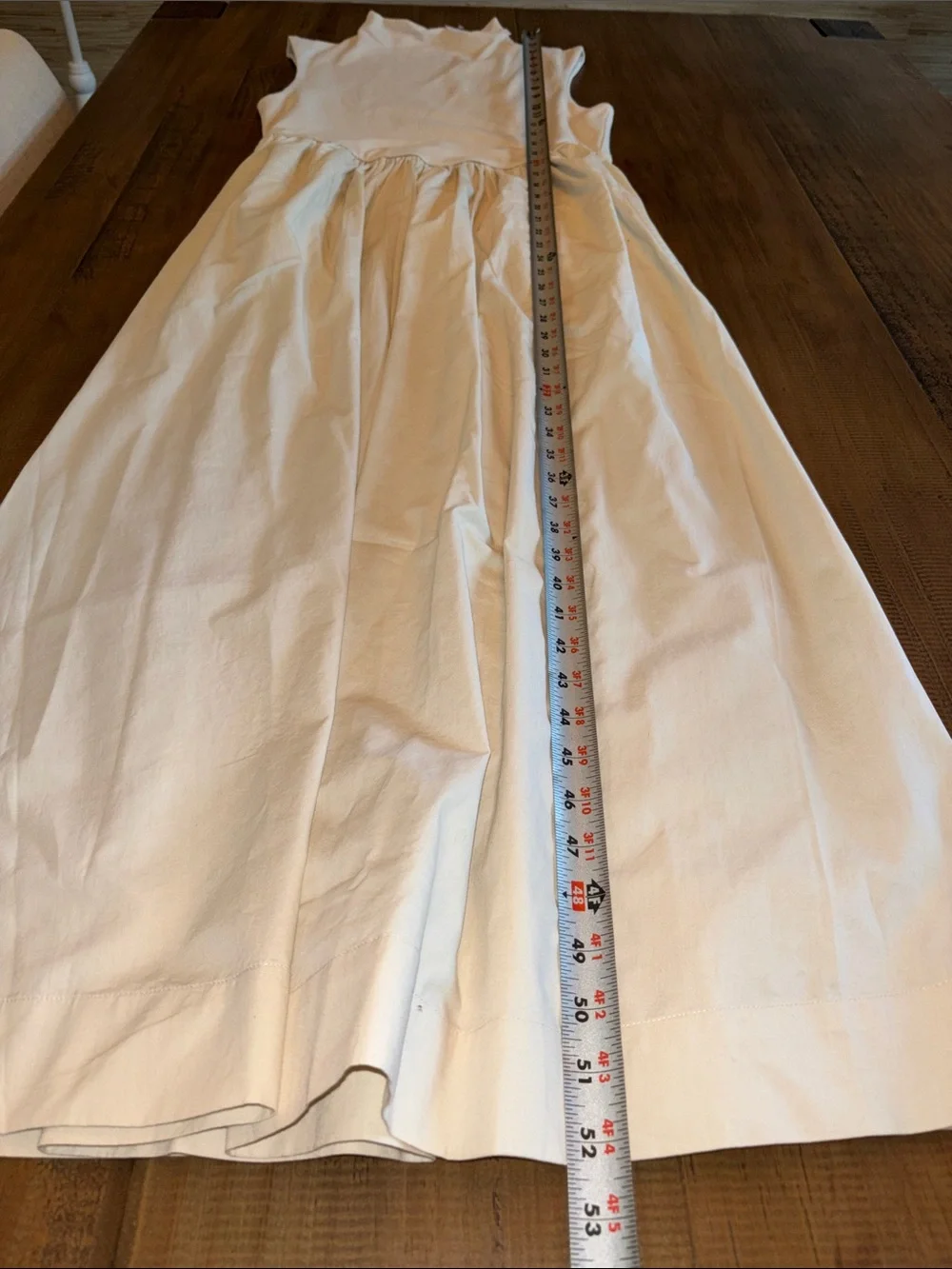 J. Crew medium Sleeveless Cream Maxi Dress with High Neck & pockets nwt!